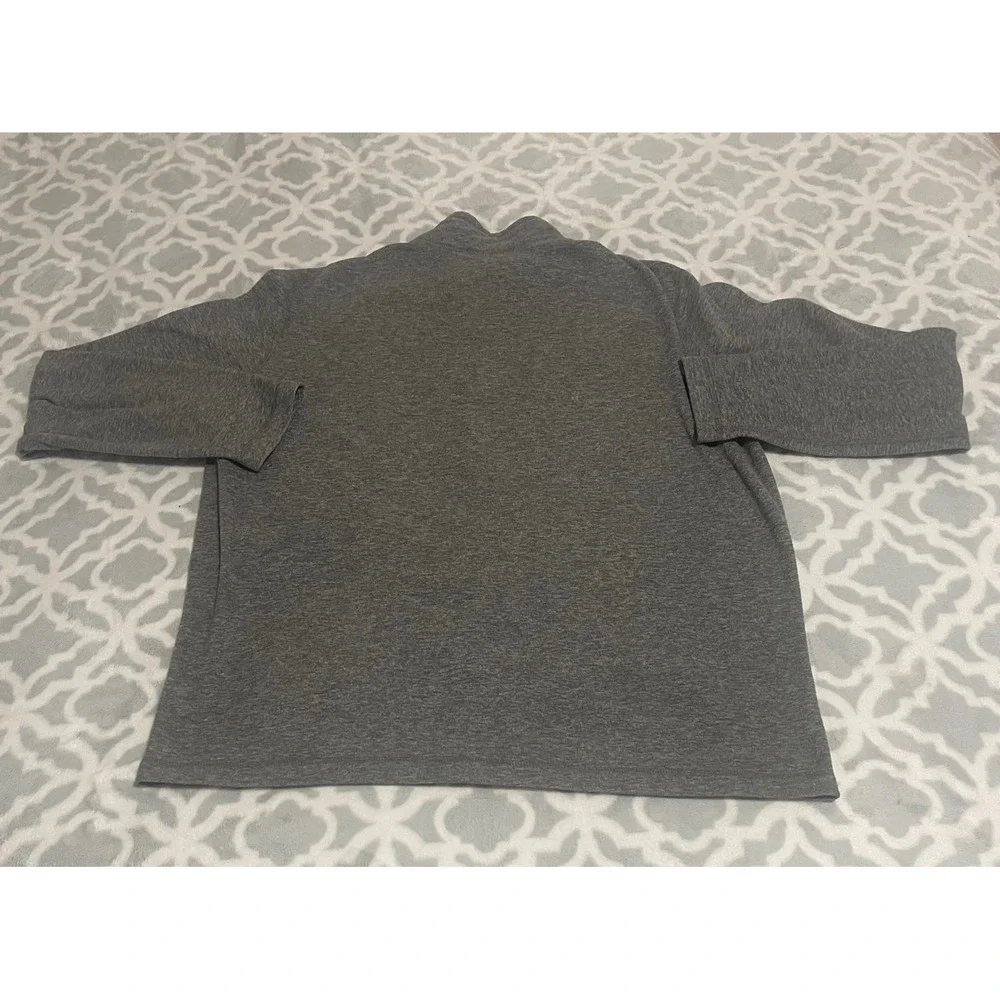 Eddie Bauer Mens Fleece Jacket Gray‎ Full Zip Pockets Outdoor Casual Size L